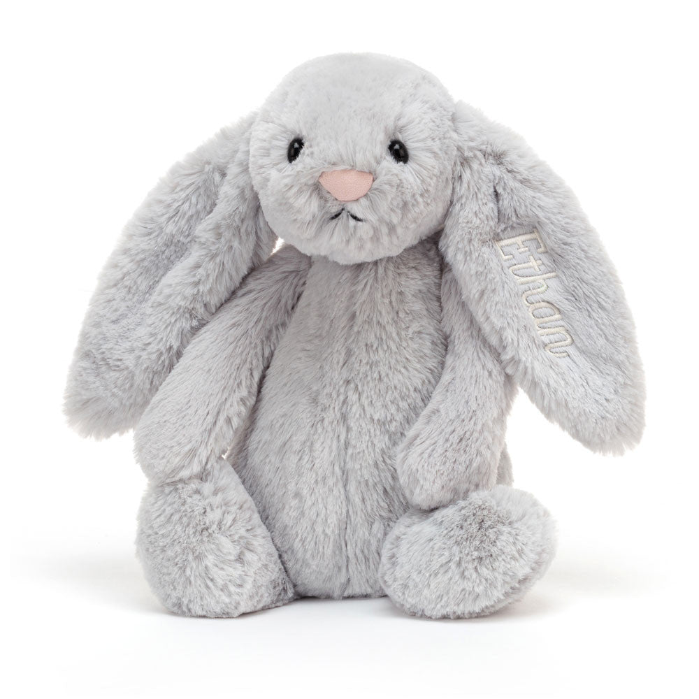 Personalized Bashful Silver Bunny Medium - Jellycat Discount