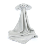 Personalized Bashful Silver Bunny Blankie - Jellycat