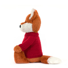 Bashful Fox Cub with Personalized Red Jumper - Jellycat Discount