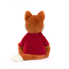 Bashful Fox Cub with Personalized Red Jumper - Jellycat Discount