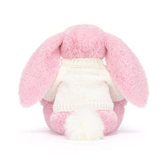 Blushkin Blossom Luxe Bunny with Personalized Cream Jumper - Jellycat Sale
