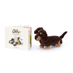 Otto the Loyal Long Dog Book & Otto Sausage Dog Medium - Jellycat