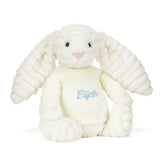 Bashful Luxe Bunny Nimbus with Personalized Cream Jumper - Jellycat Discount