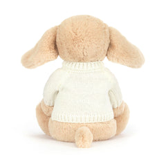Bashful Luxe Puppy Orlando with Personalized Cream Jumper - Jellycat Sale