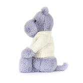 Bashful Hippo with Personalized Cream Jumper - Jellycat Online