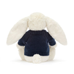 Blossom Cream Bunny 'Berry' with Personalized Navy Jumper - Jellycat Online