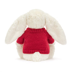 Blossom Cream Bunny 'Berry' with Personalized Red Jumper - Jellycat Discount