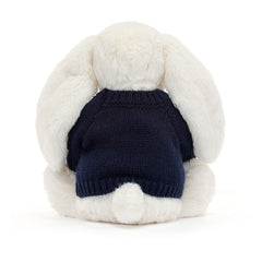 Bashful Twinkle Bunny with Personalized Navy Jumper - Jellycat Sale