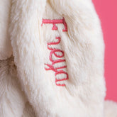 Personalized Cream Bunny with Rose - Jellycat