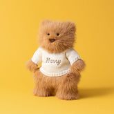 Bartholomew Bear Bouffant with Personalized Cream Jumper - Jellycat