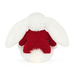 Bashful Luxe Bunny Luna with Personalized Red Jumper - Jellycat Sale