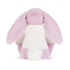 Thistlepop Blossom Luxe Bunny with Personalized Cream Jumper - Jellycat For Sale