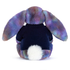 Zodihop Luxe Bunny with Personalized Navy Jumper - Jellycat For Sale