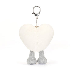 Amuseables Cream Heart Bag Charm - Jellycat For Sale