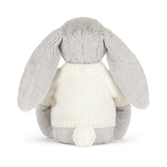 Blossom Silver Bunny 'Bloom' with Personalized Cream Jumper - Jellycat Discount