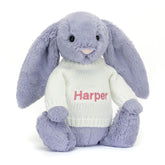 Bashful Viola Bunny with Personalized Cream Jumper - Jellycat Discount