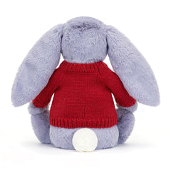Bashful Viola Bunny with Personalized Red Jumper - Jellycat