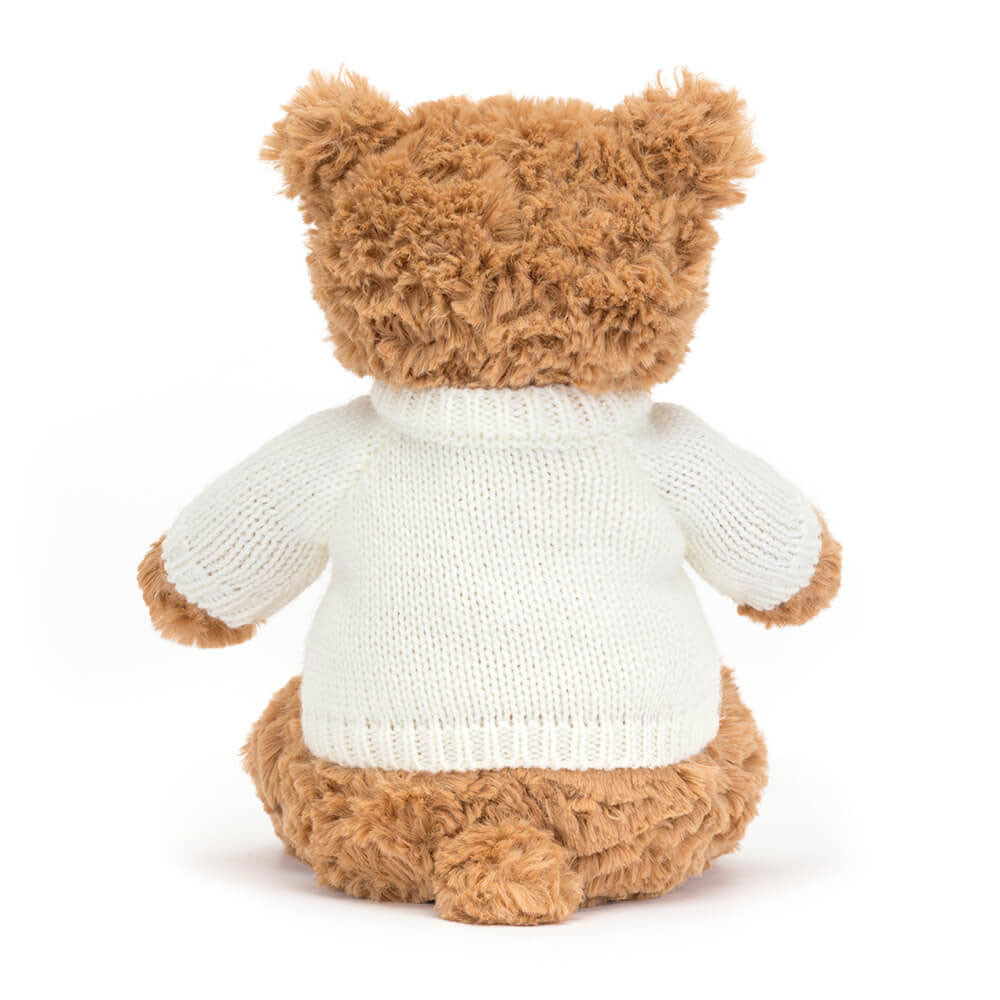 Bartholomew Bear with Personalized Cream Jumper - Jellycat