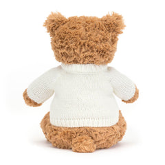 Bartholomew Bear with Personalized Cream Jumper - Jellycat