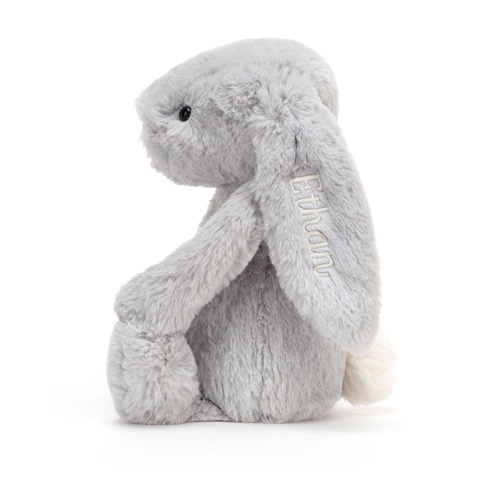 Personalized Bashful Silver Bunny Medium - Jellycat Discount