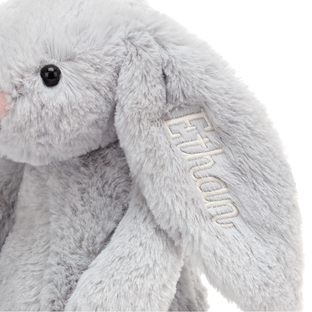 Personalized Bashful Silver Bunny Medium - Jellycat Discount