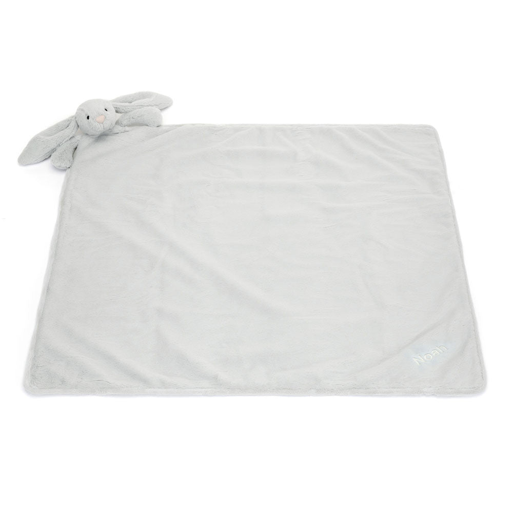 Personalized Bashful Silver Bunny Blankie - Jellycat