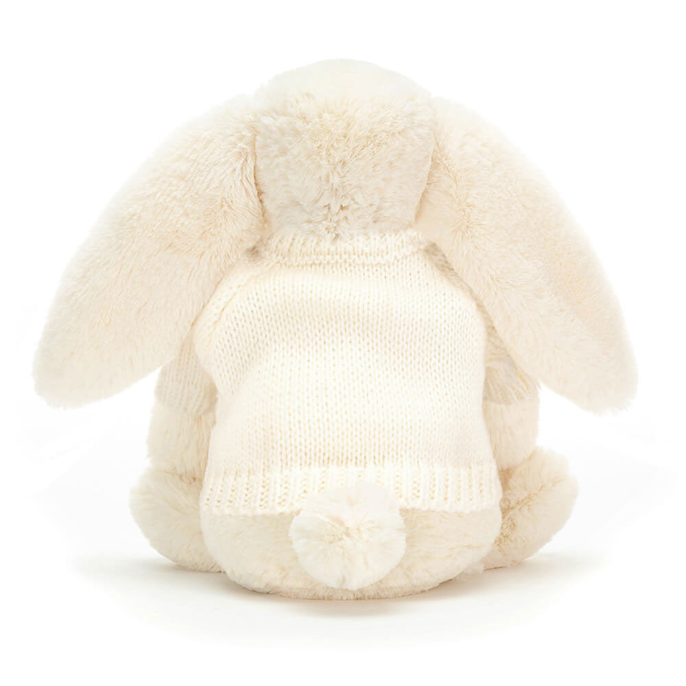 Bashful Cream Bunny with Personalized Cream Jumper - Jellycat Sale