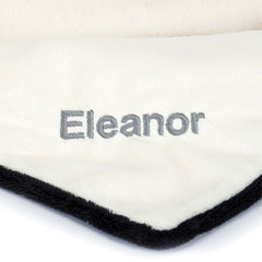 Personalized Bashful Black & Cream Puppy Blankie - Jellycat Sale