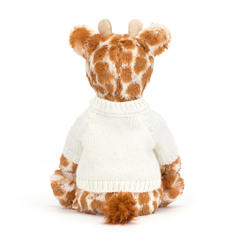 Bashful Giraffe with Personalized Cream Jumper - Jellycat For Sale