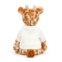 Bashful Giraffe with Personalized Cream Jumper - Jellycat For Sale