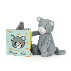 If I Were a Kitten Board Book and Bashful Kitten Original - Jellycat For Sale