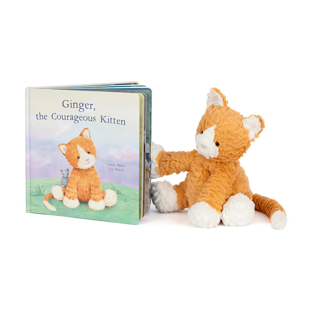 Ginger, the Courageous Kitten Book and Fuddlewuddle Ginger Cat - Jellycat Online