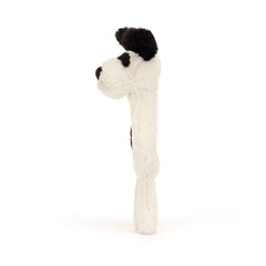 Bashful Black & Cream Puppy Ring Rattle - Jellycat Online