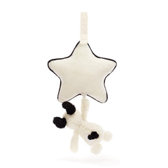 Bashful Black & Cream Puppy Musical Pull - Jellycat For Sale