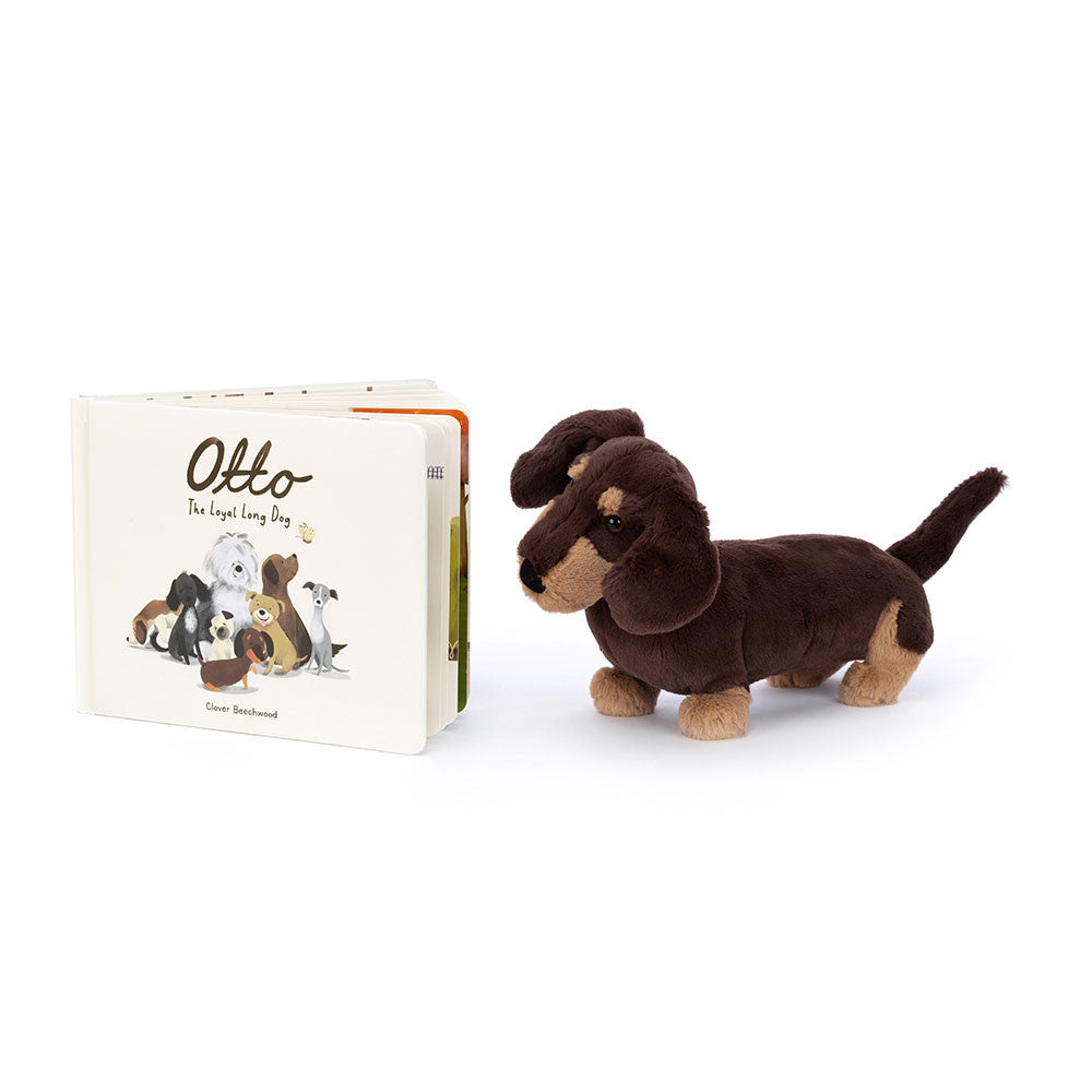 Otto the Loyal Long Dog Book & Otto Sausage Dog Medium - Jellycat