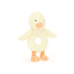 Bashful Duckling Ring Rattle - Jellycat
