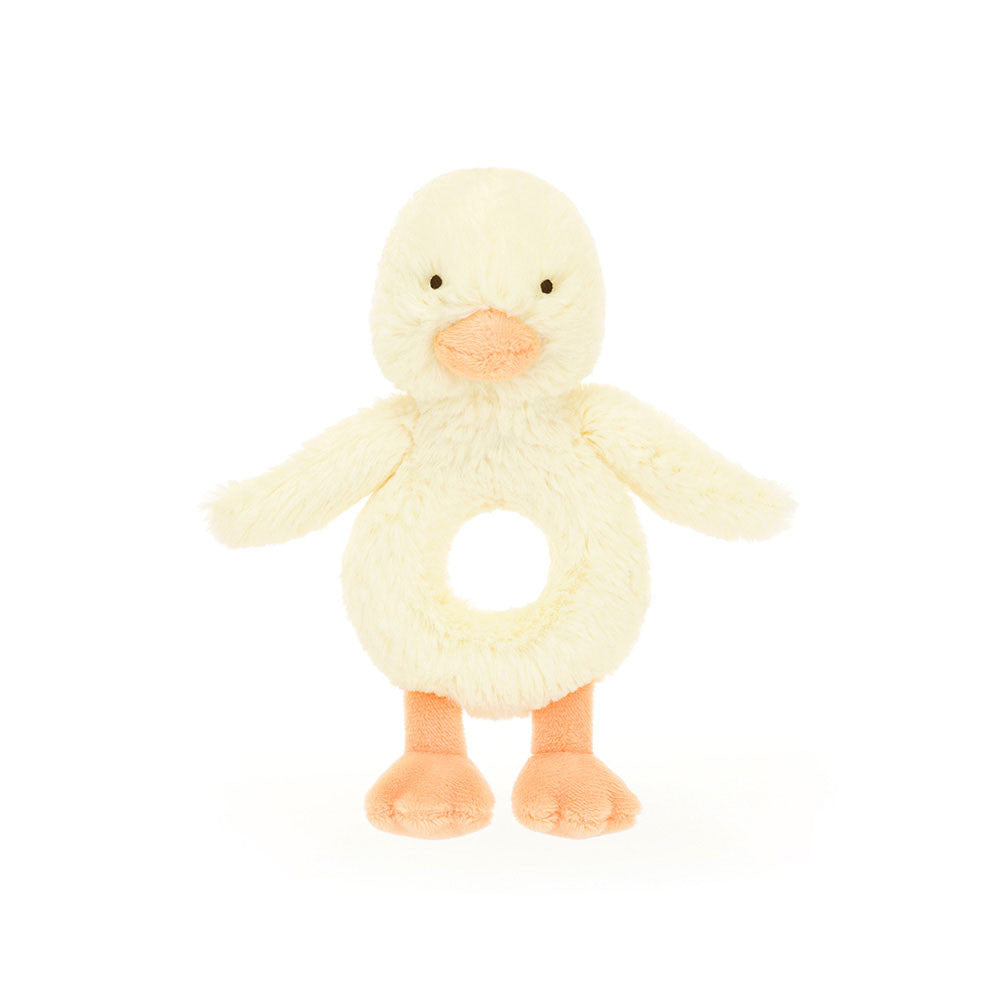 Bashful Duckling Ring Rattle - Jellycat