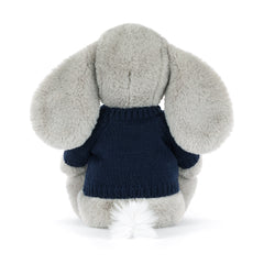 Bashful Luxe Elephant Thuddeus with Personalized Navy Jumper - Jellycat Online