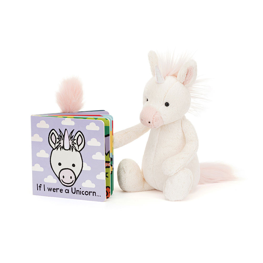 If I Were a Unicorn Board Book & Bashful Unicorn Medium - Jellycat Discount