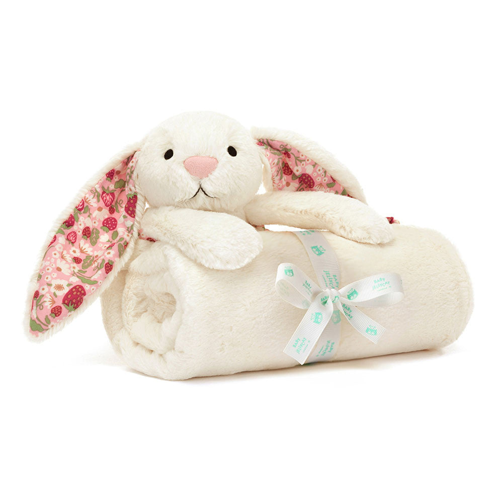 Blossom Cream Bunny 'Berry' Blankie - Jellycat Sale