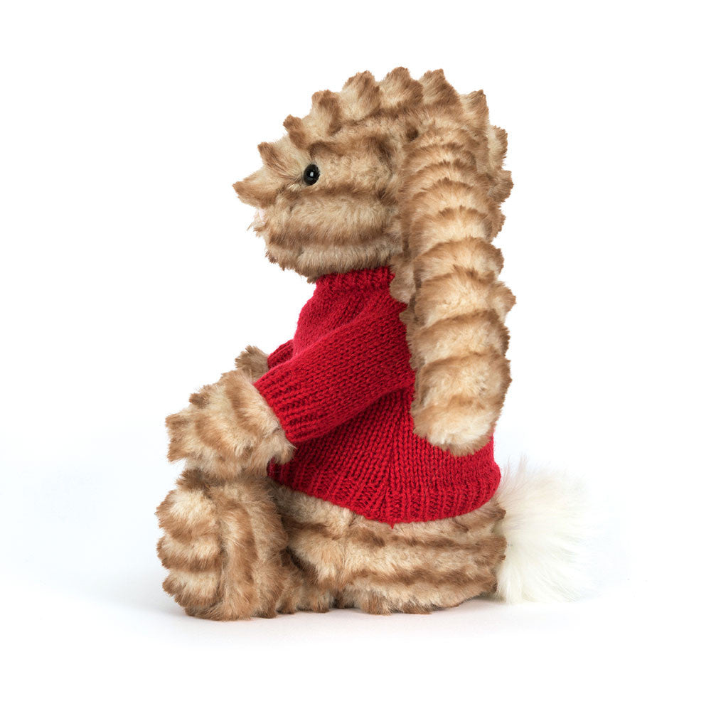 Bashful Luxe Bunny Juniper with Personalized Red Jumper - Jellycat Sale