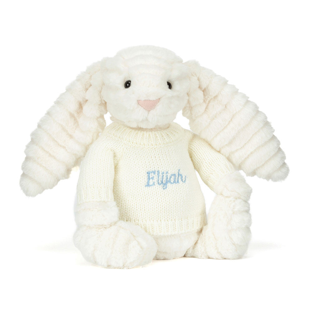 Bashful Luxe Bunny Nimbus with Personalized Cream Jumper - Jellycat Discount