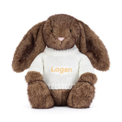 Hoppleston Luxe Bunny with Personalized Cream Jumper - Jellycat Discount