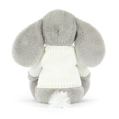 Bashful Luxe Elephant Thuddeus with Personalized Cream Jumper - Jellycat