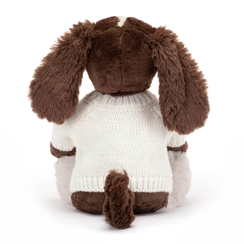 Bashful Fudge Puppy with Personalized Cream Jumper - Jellycat Online