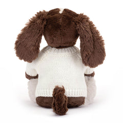 Bashful Fudge Puppy with Personalized Cream Jumper - Jellycat Online