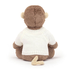 Bashful Monkey with Personalized Cream Jumper - Jellycat Discount