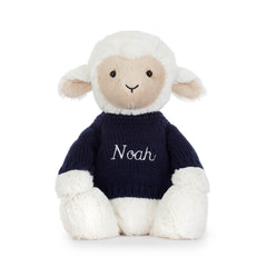 Skipson Lamb with Personalized Navy Jumper - Jellycat For Sale