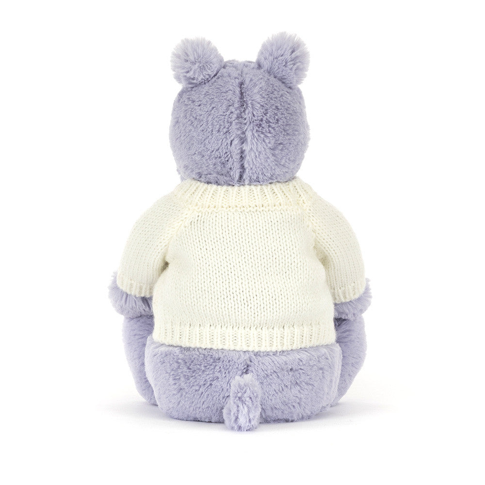 Bashful Hippo with Personalized Cream Jumper - Jellycat Online