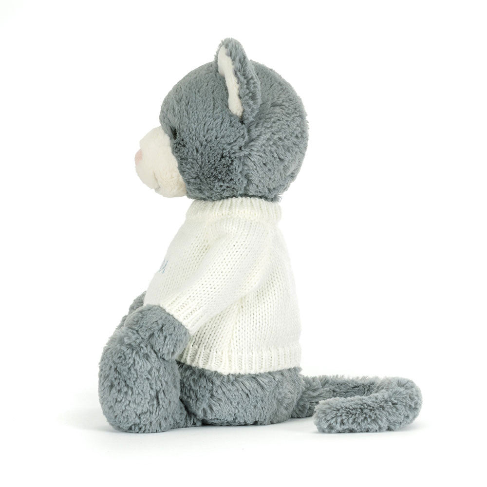 Bashful Kitten with Personalized Cream Jumper - Jellycat Discount